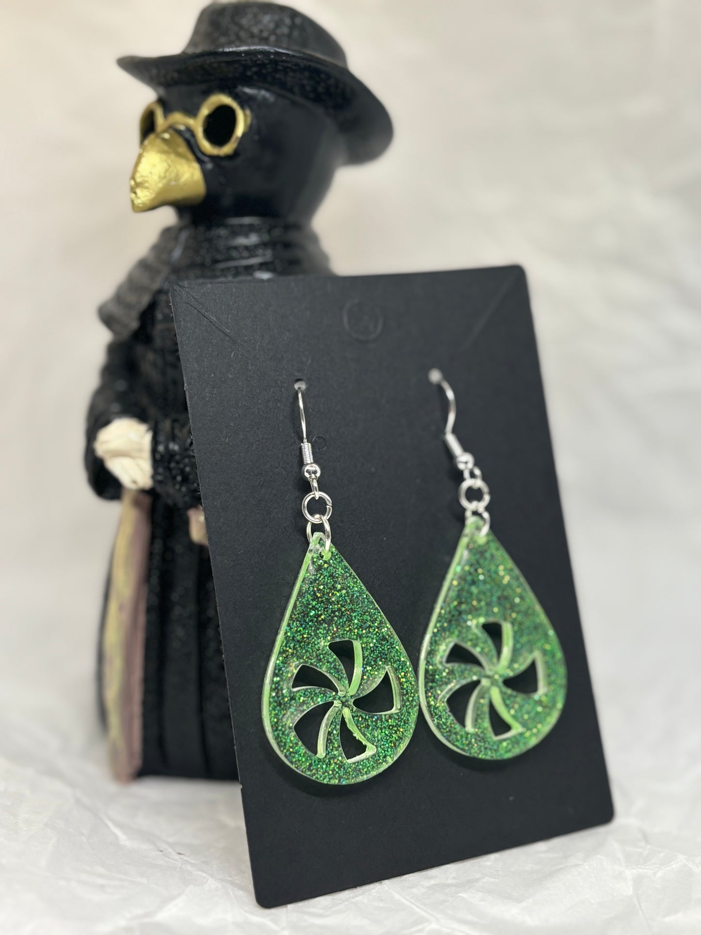 Teardrop Swirl Earrings