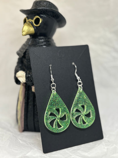 Teardrop Swirl Earrings