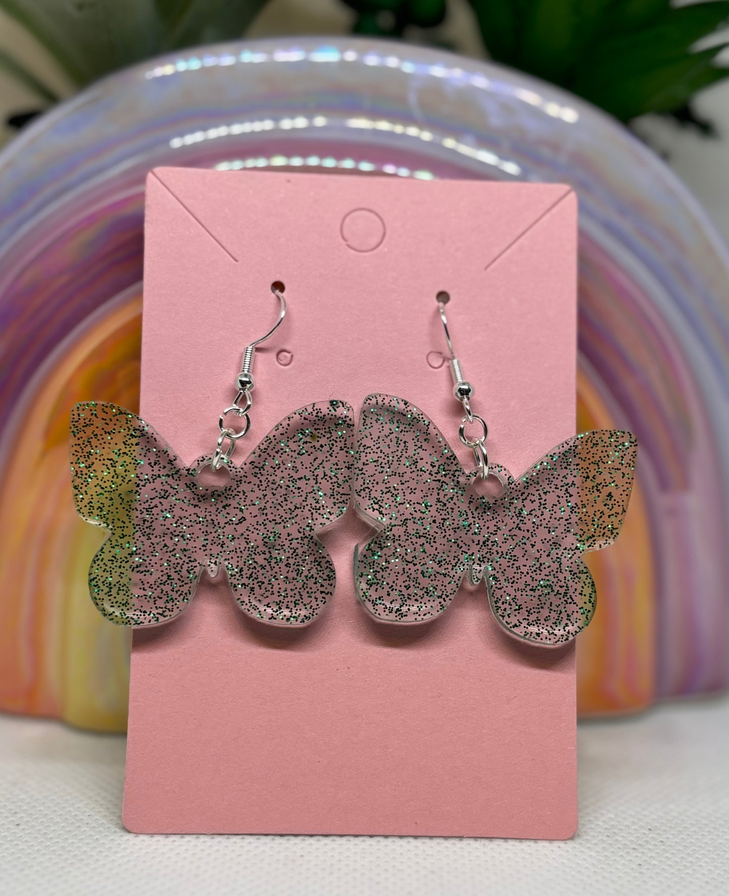 Butterfly Earrings (Green)