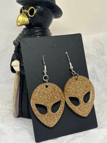 Alien Earrings (Gold)