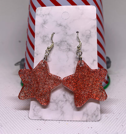 Red Star Earrings