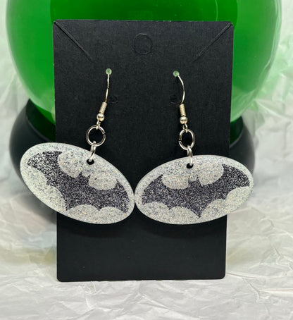 Bat Earrings (Black & White)