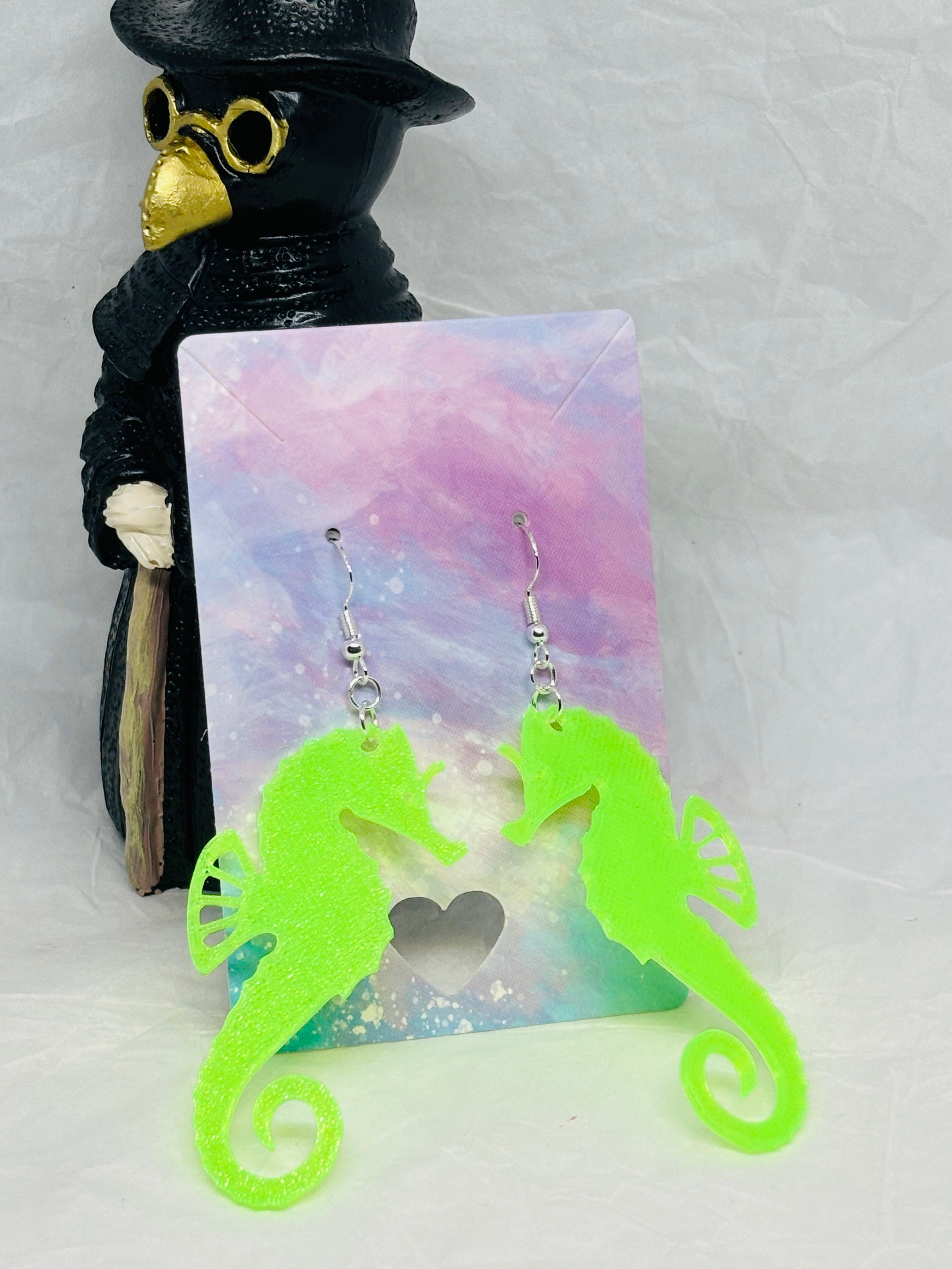 Glowing Seahorse Earrings