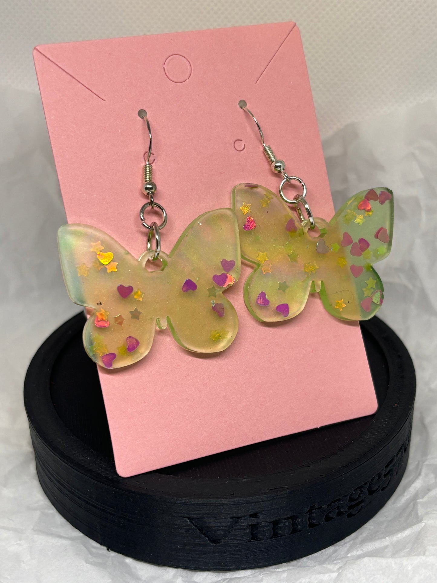 Butterfly Earrings (Light Green)