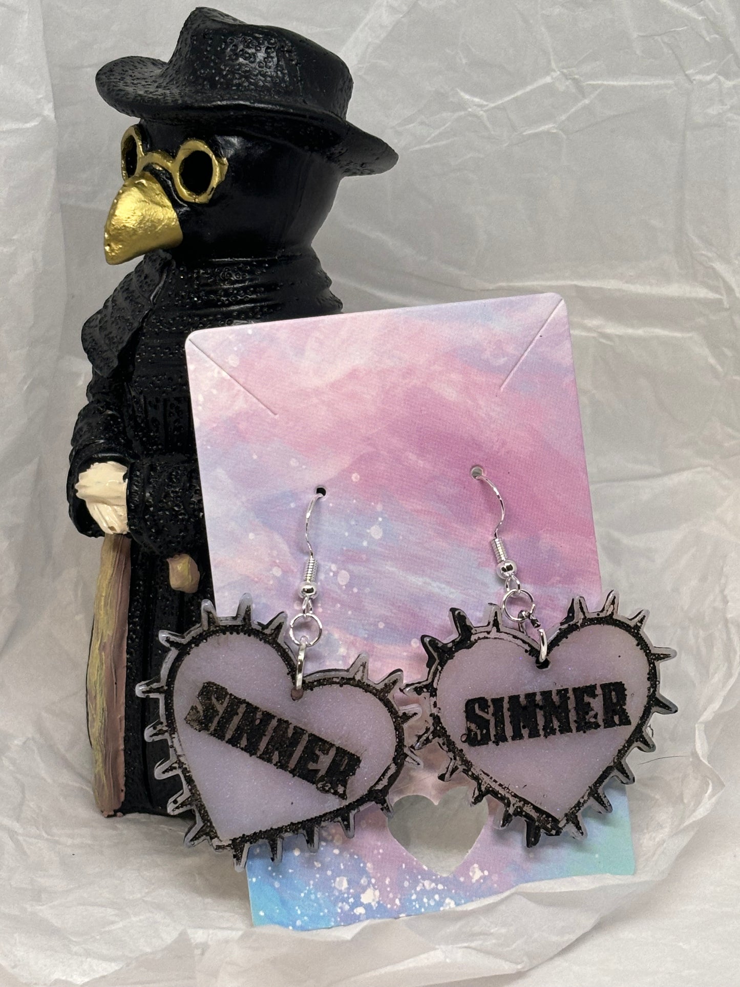 Sinner Earrings (Light Pastel Pink)