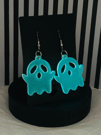 Ghost Earrings - Glow in the Dark (Blue)