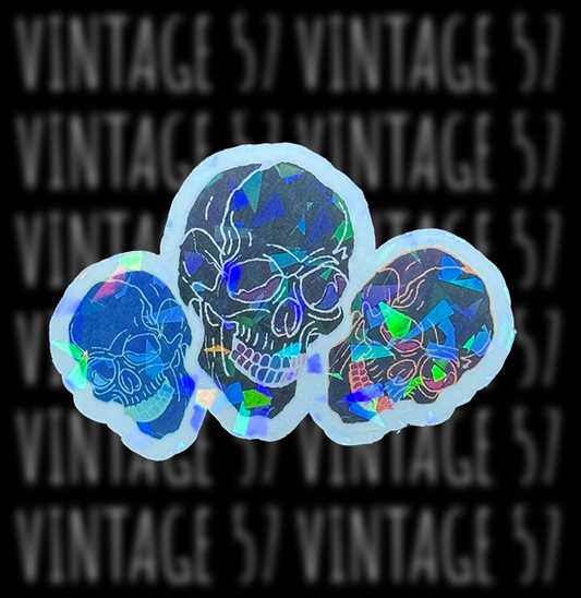 3 Gradient Skulls Sticker