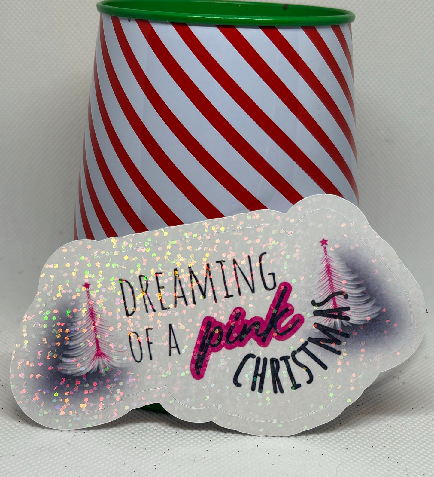 Dreaming of a Pink Christmas Sticker