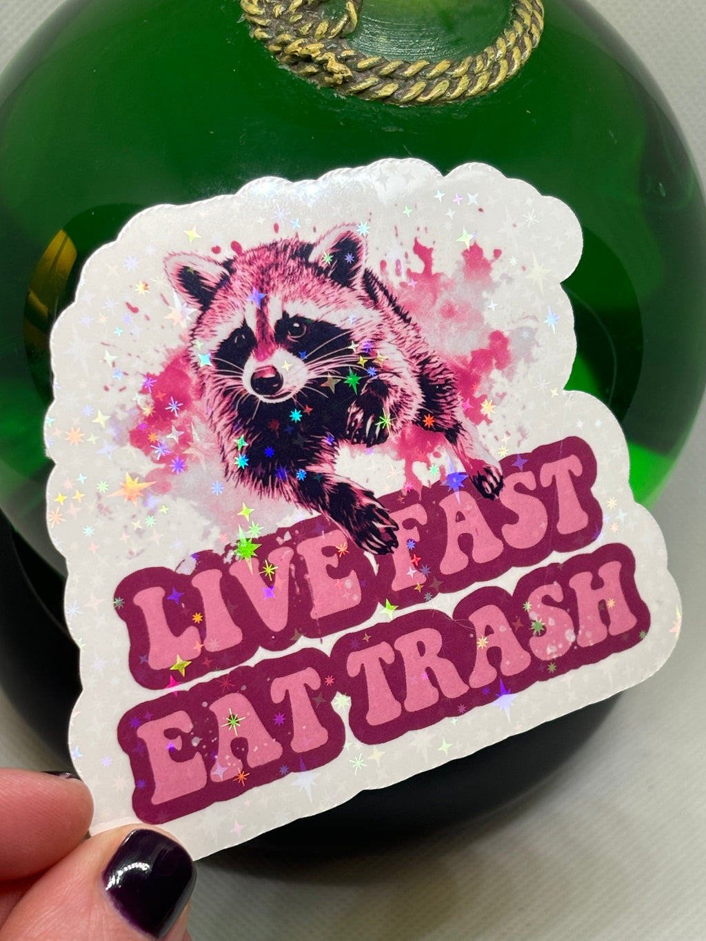 Live Fast Eat Trash Sticker
