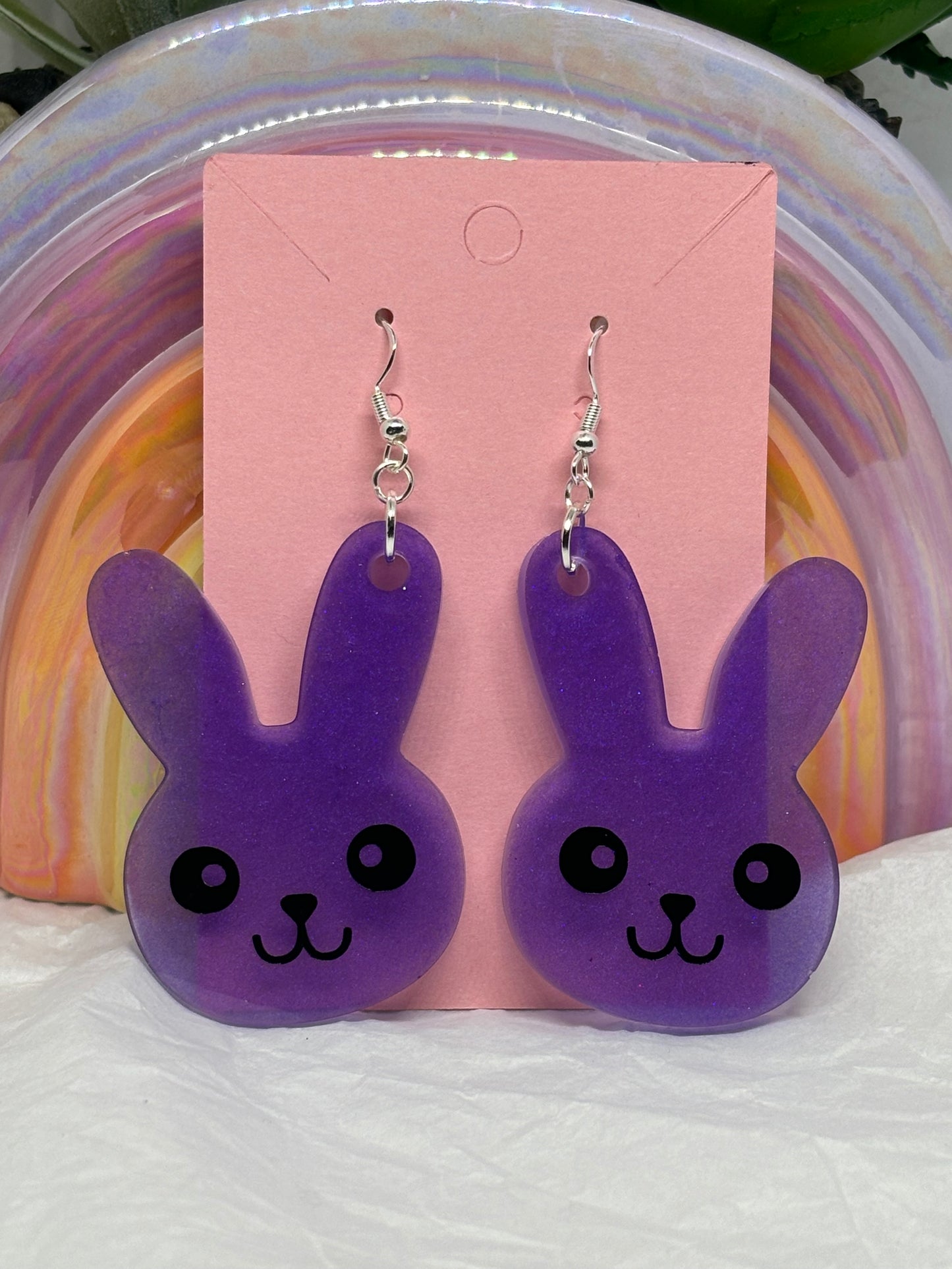 Big Bun Earrings (Purple)