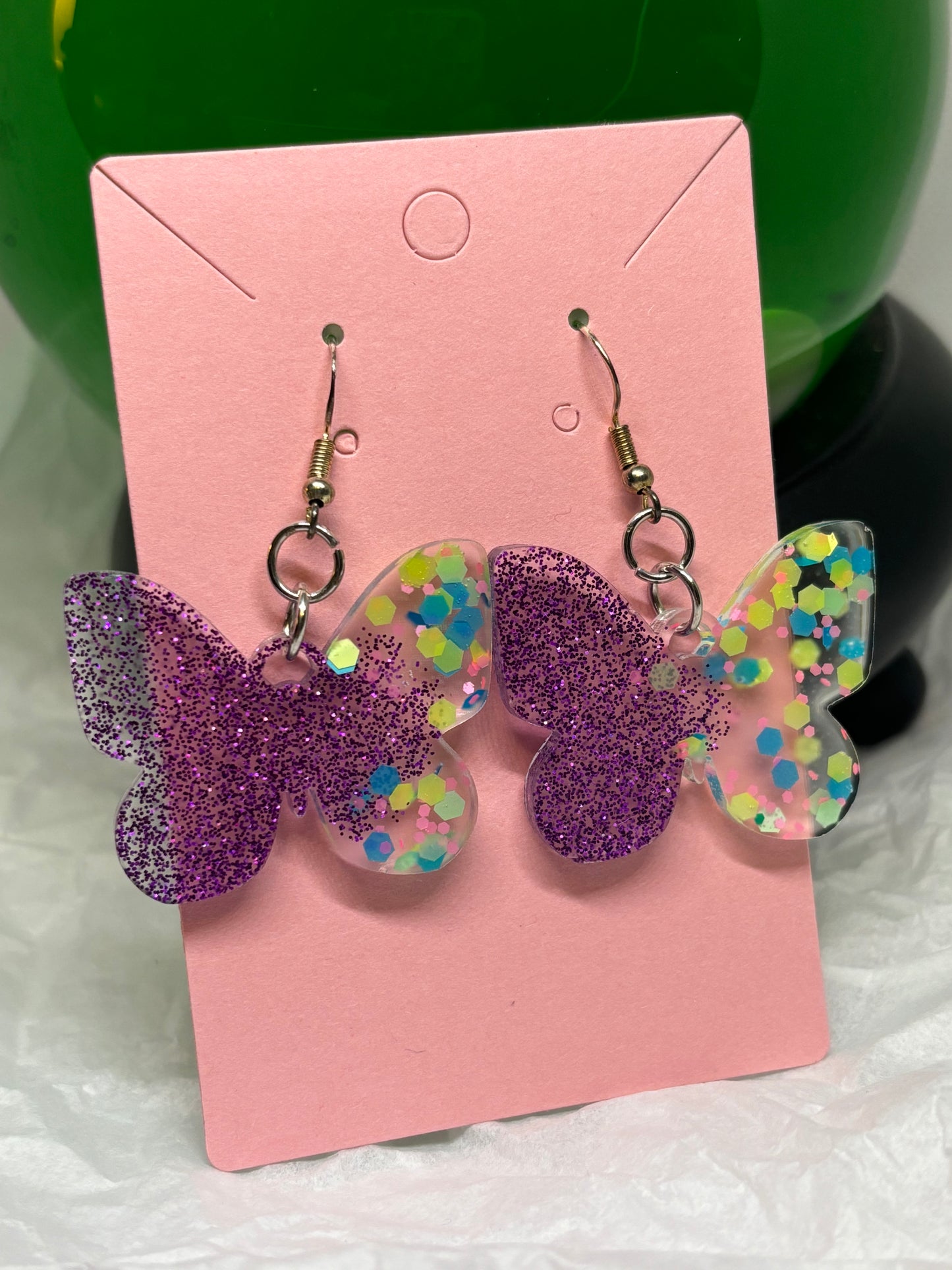 Butterfly Earrings (Purple & Pastel)
