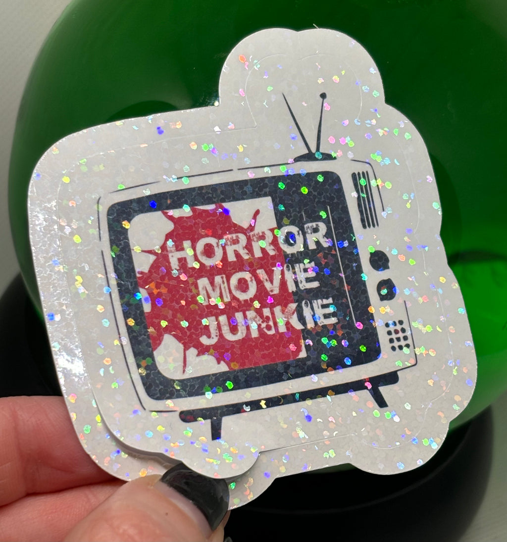 Horror Movie Junkie Sticker