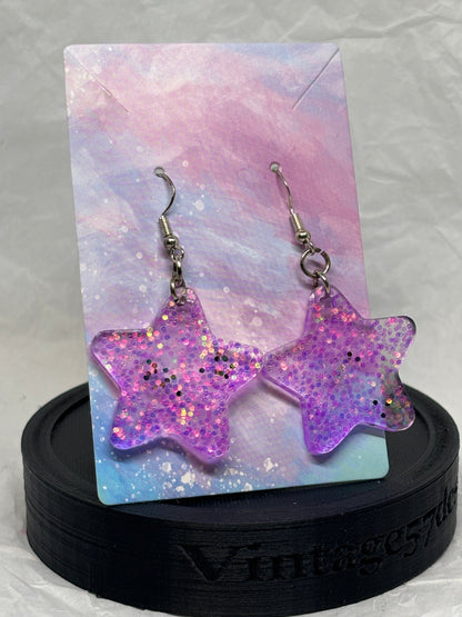 Star Earrings (Purple)
