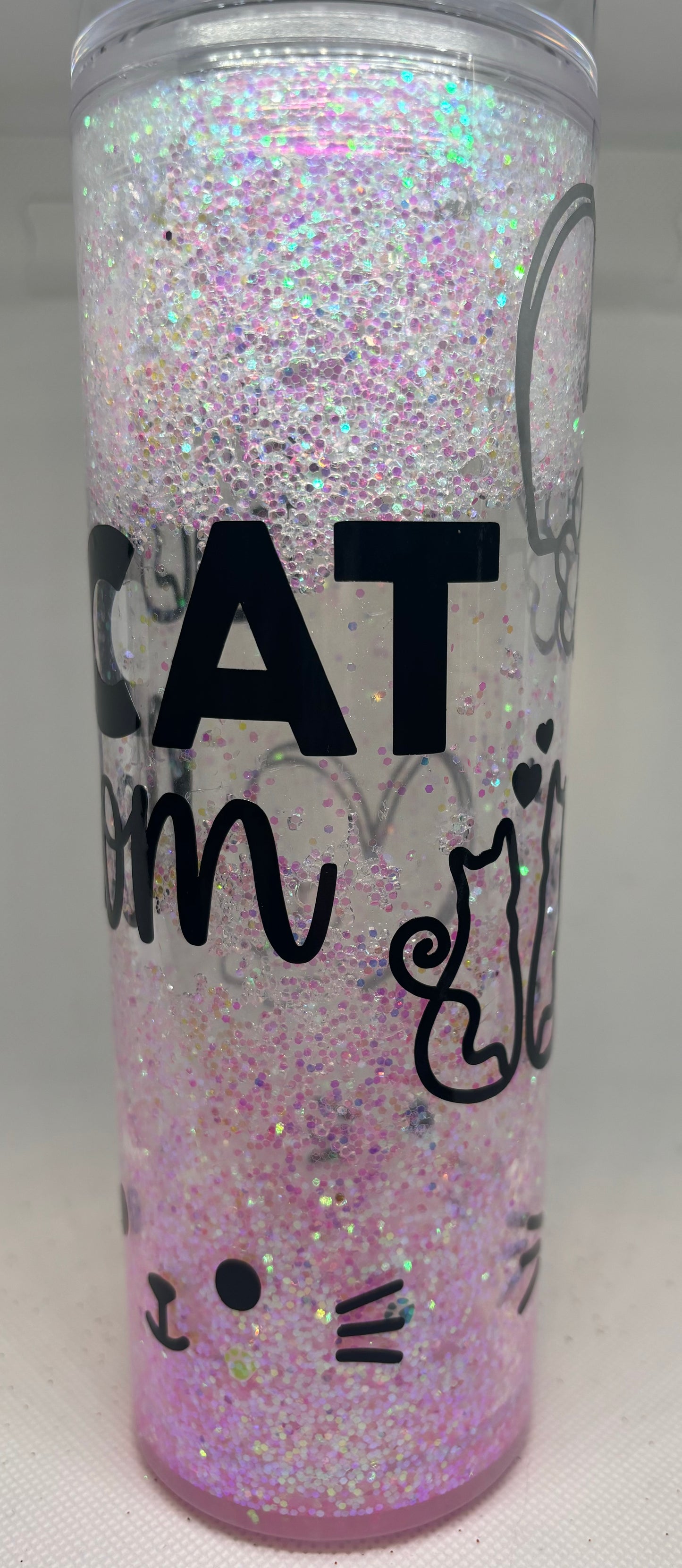 "Cat Mom" Snow Globe Tumbler