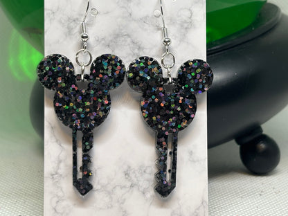 Mouse Key Earrings (Black)