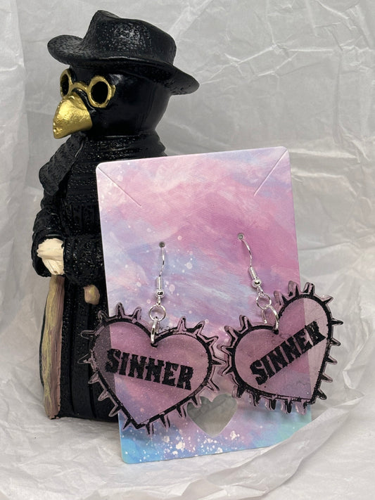 Sinner Earrings (Light Pink)