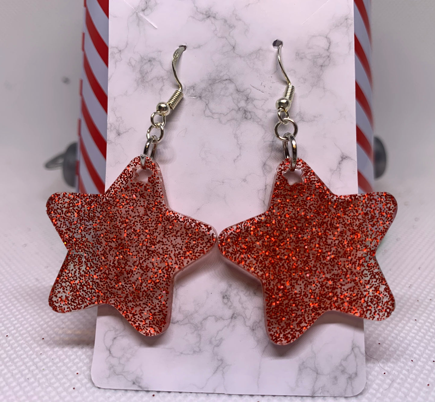 Red Star Earrings