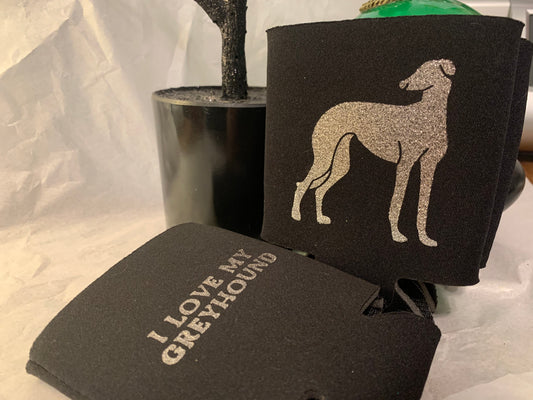 I Love My Greyhound Koozie