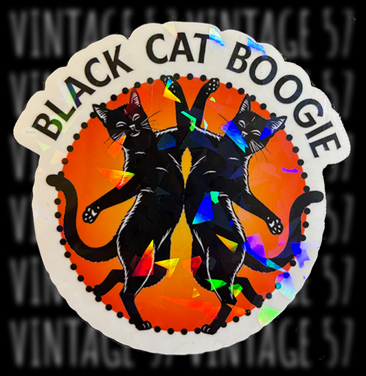 Black Cat Boogie Sticker