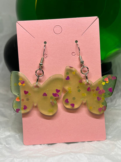 Butterfly Earrings (Light Green)
