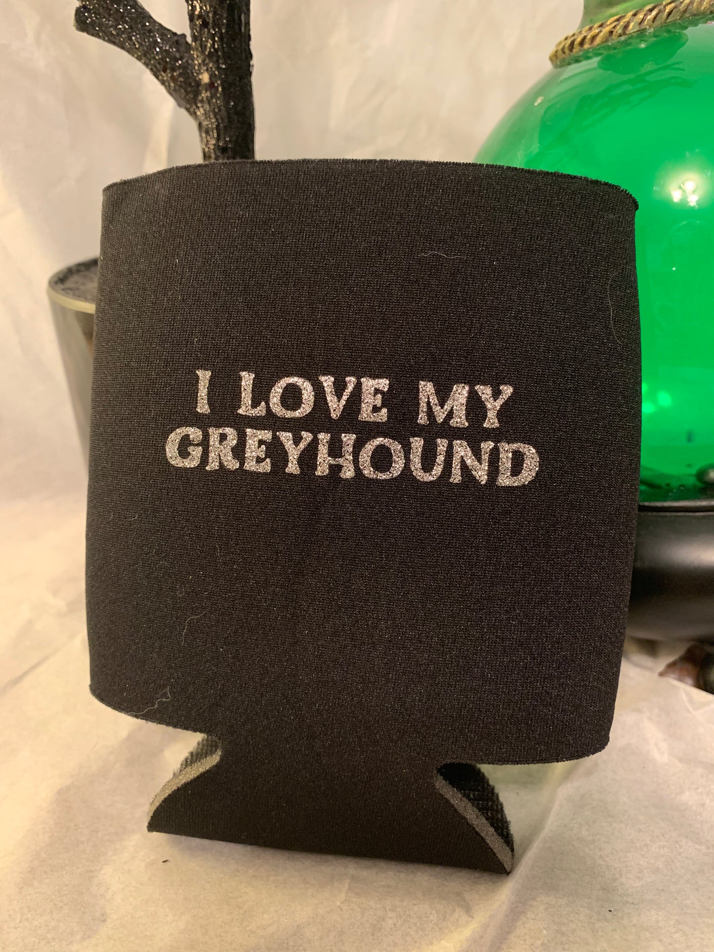 I Love My Greyhound Koozie