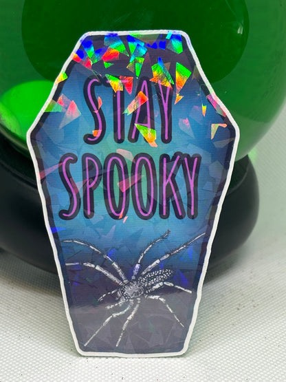 Stay Spooky with Spider Sticker