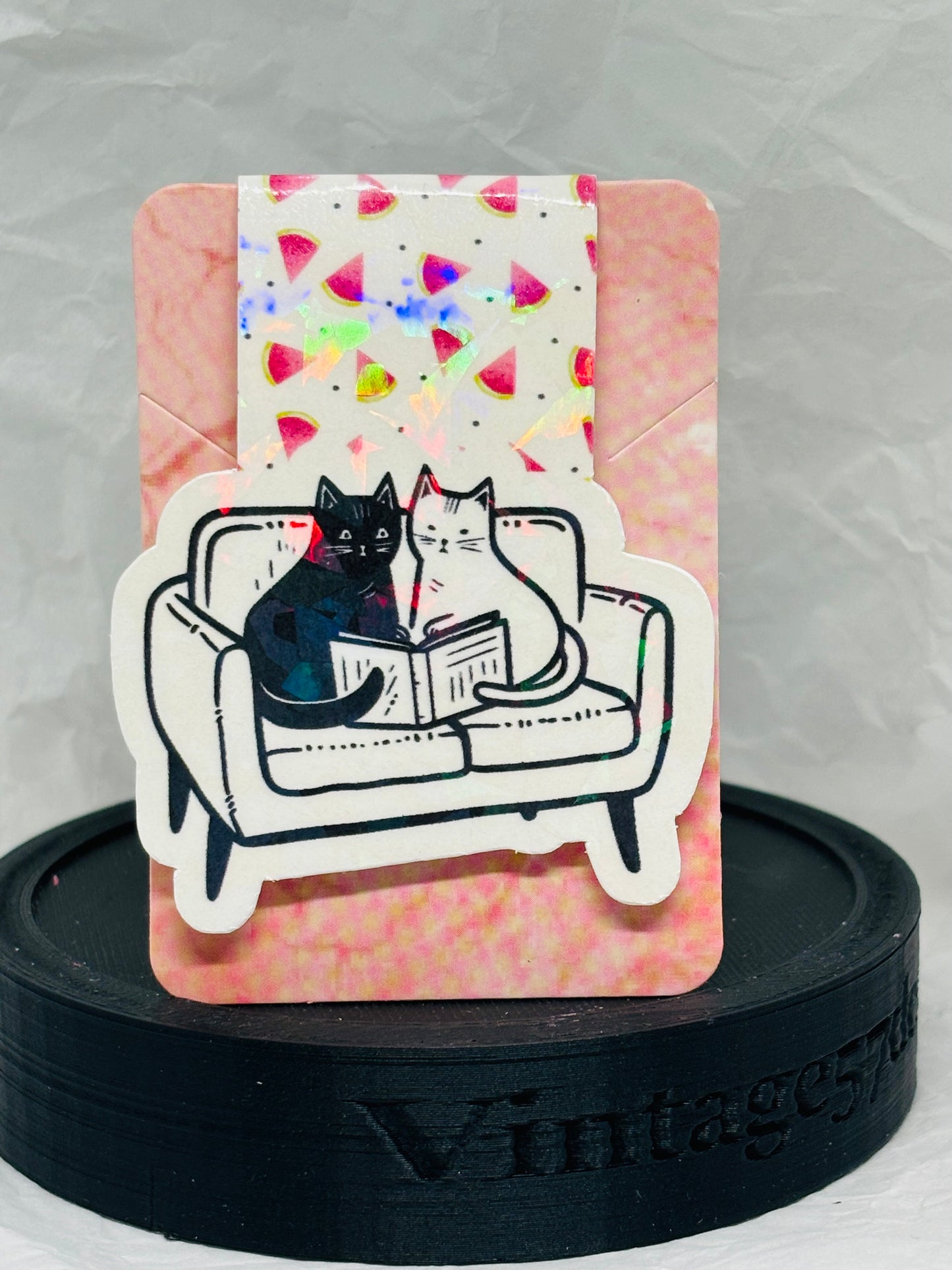 Watermelon Couch Cats Bookmark (Magnetic)
