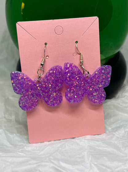 Butterfly Earrings (Purple)