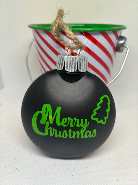 Green Merry Christmas Ornament