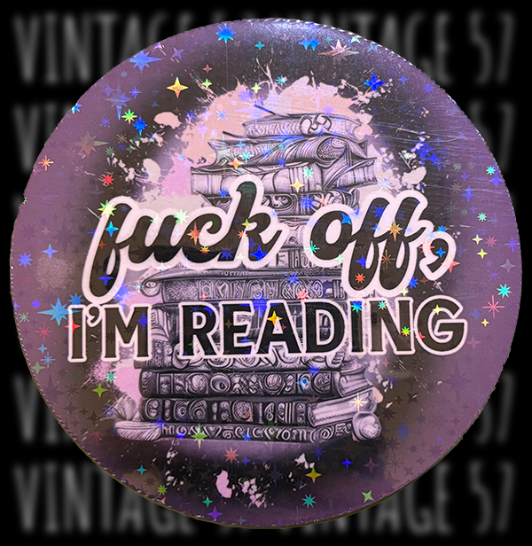 F*ck Off, I'm Reading Sticker (Purple)