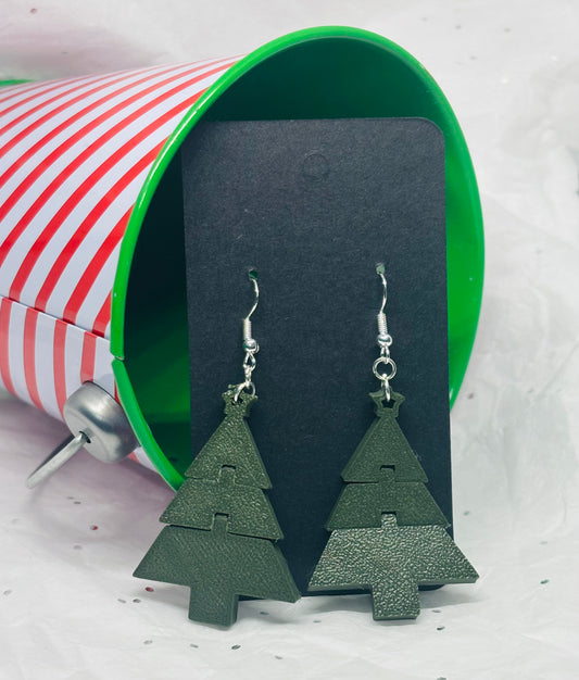 Christmas Tree Flexi Earrings (Green)