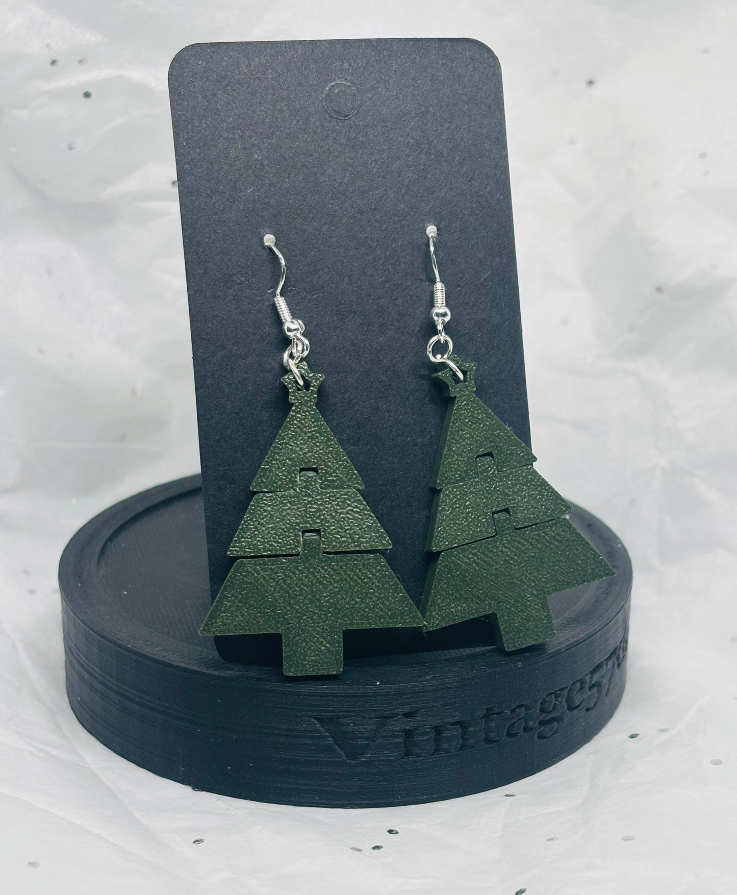 Christmas Tree Flexi Earrings (Green)