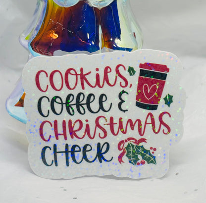 Cookies, Coffee & Christmas Cheer Sticker