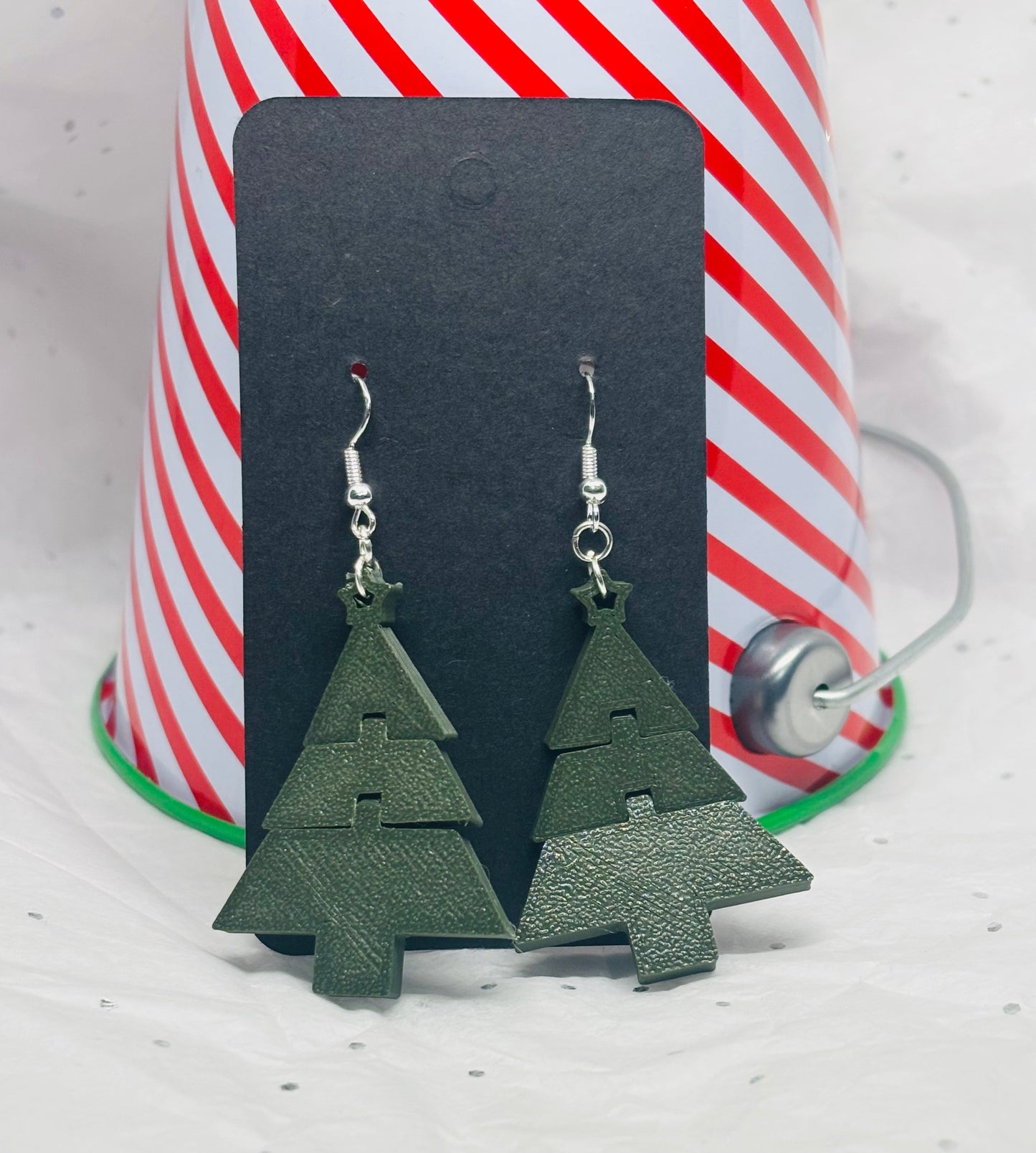 Christmas Tree Flexi Earrings (Green)