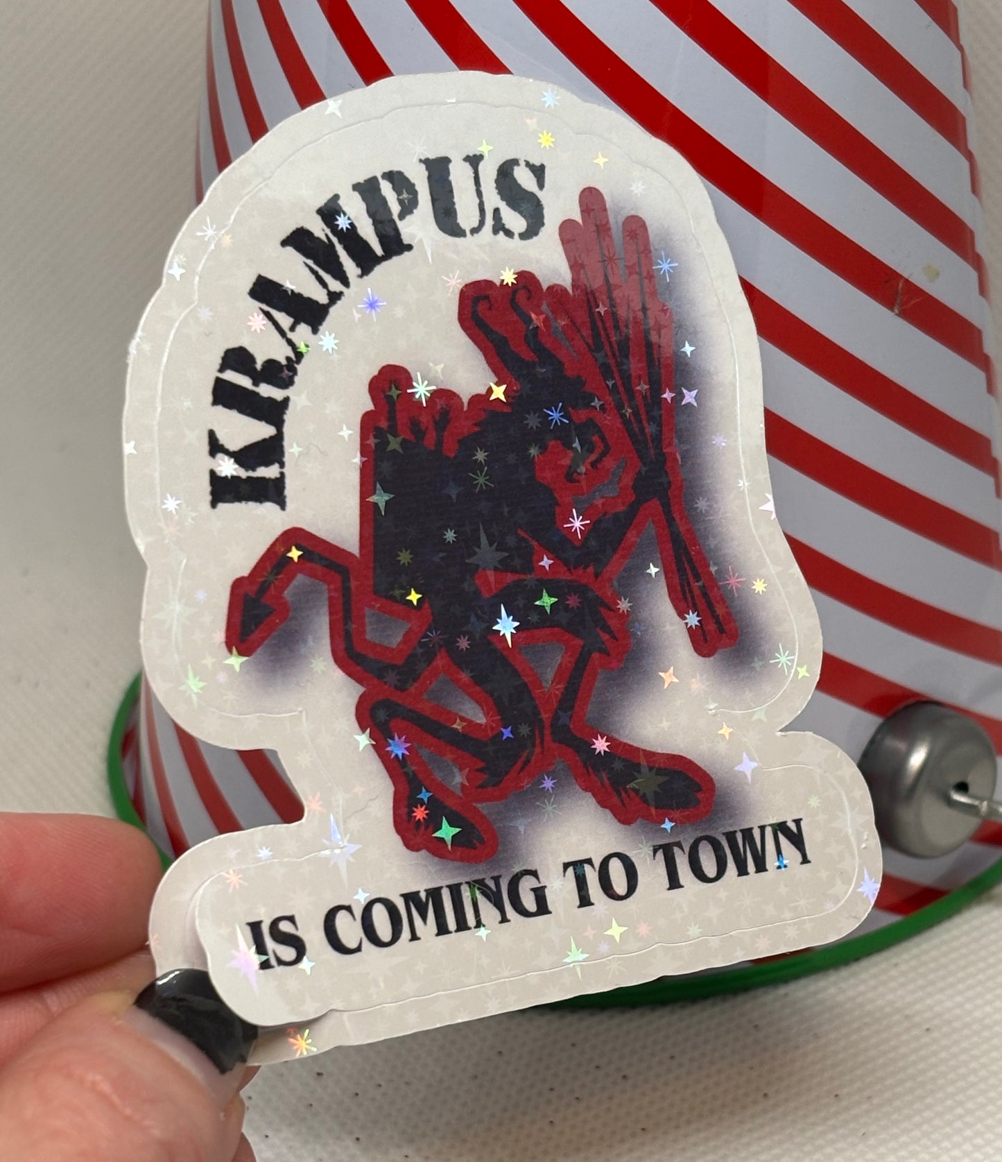 Krampus is Coming to Town Sticker