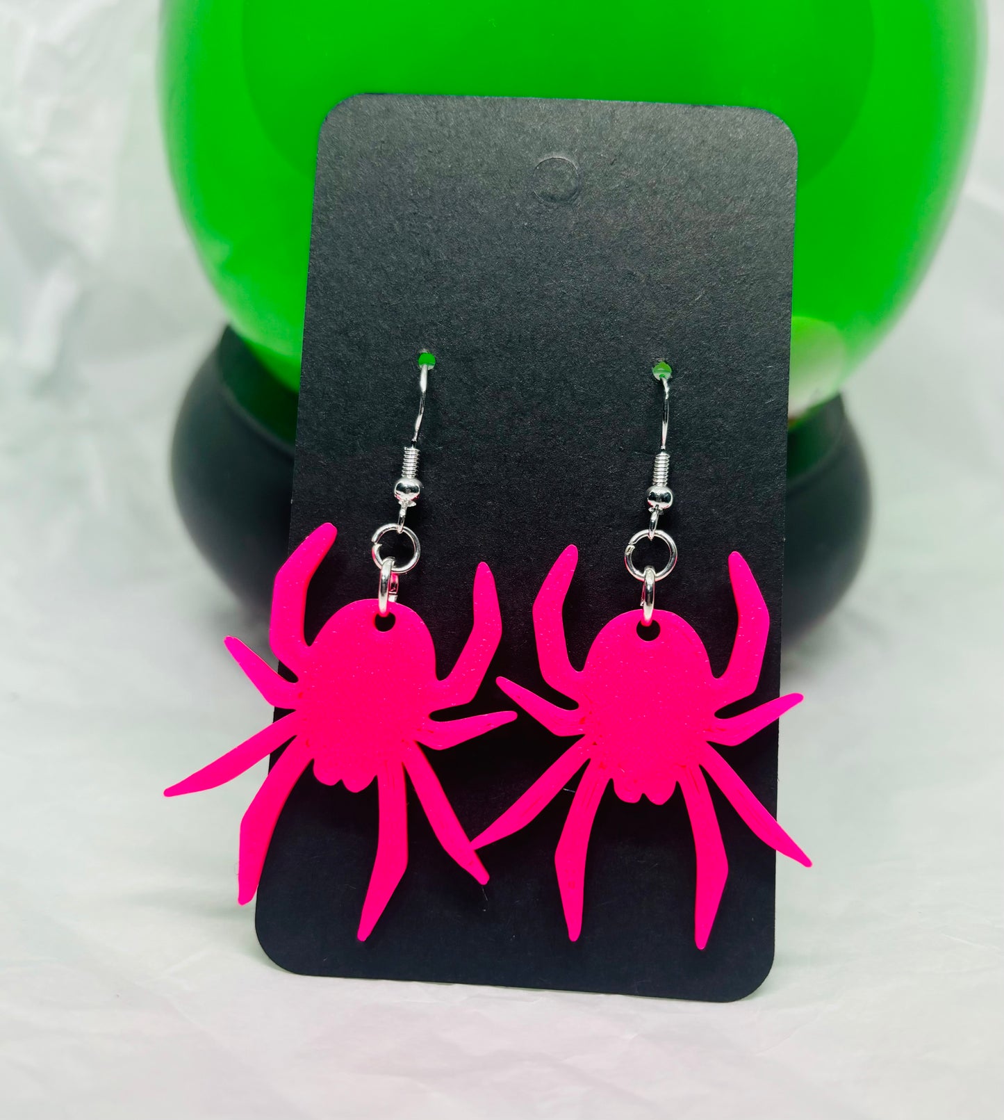 Spider Earrings (Hot Pink)