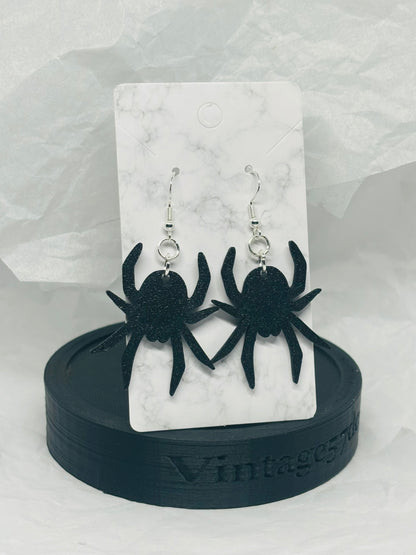 Spider Earrings (Black)