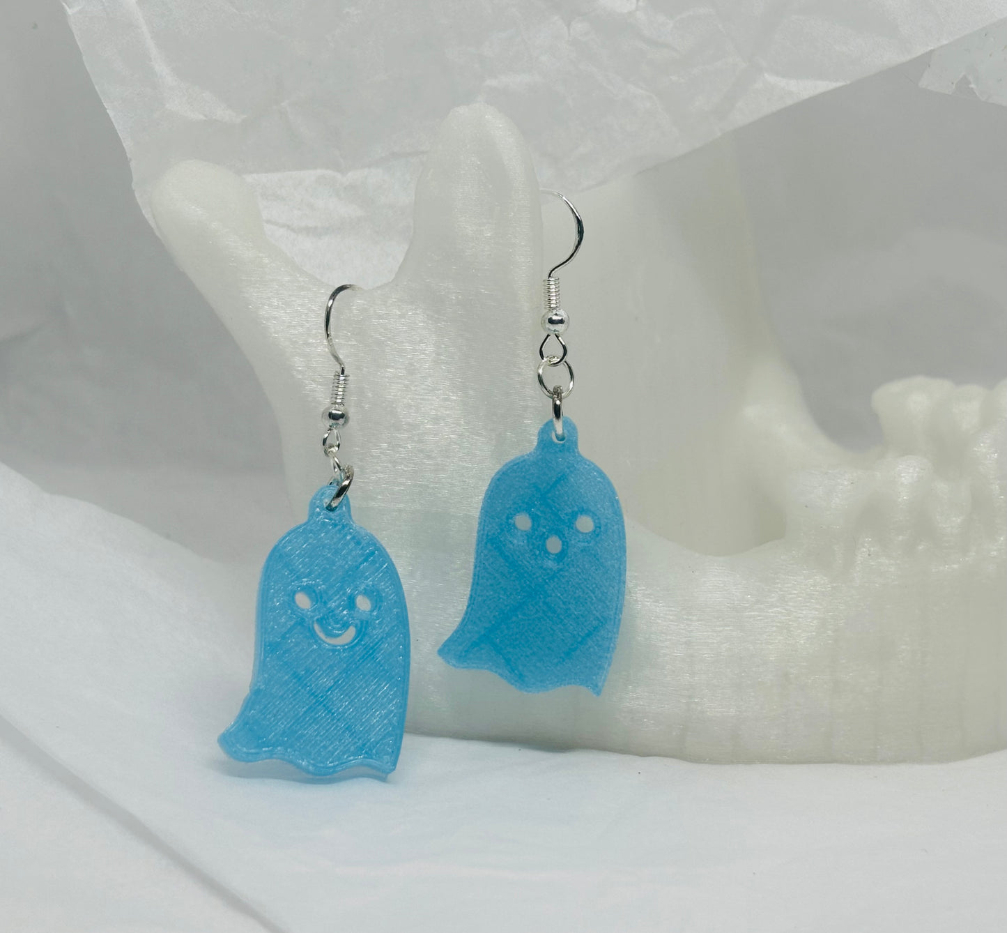 Glowing Ghost Earrings (Blue)