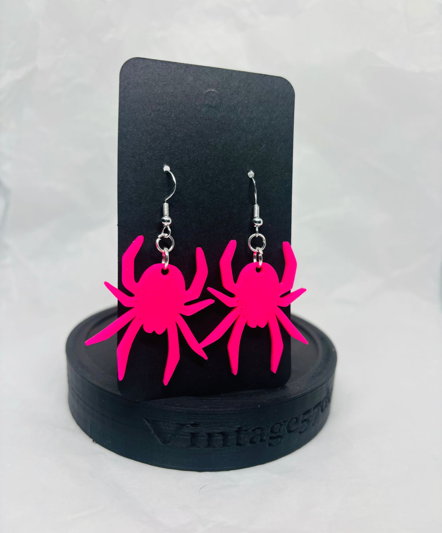 Spider Earrings (Hot Pink)