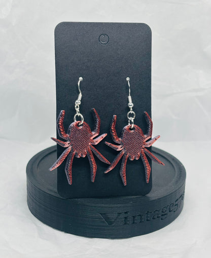 Spider Earrings (Red/Black)