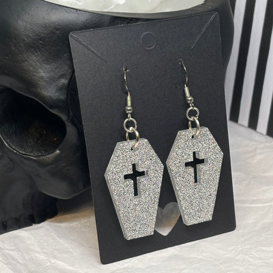 Coffin Earrings (Silver)