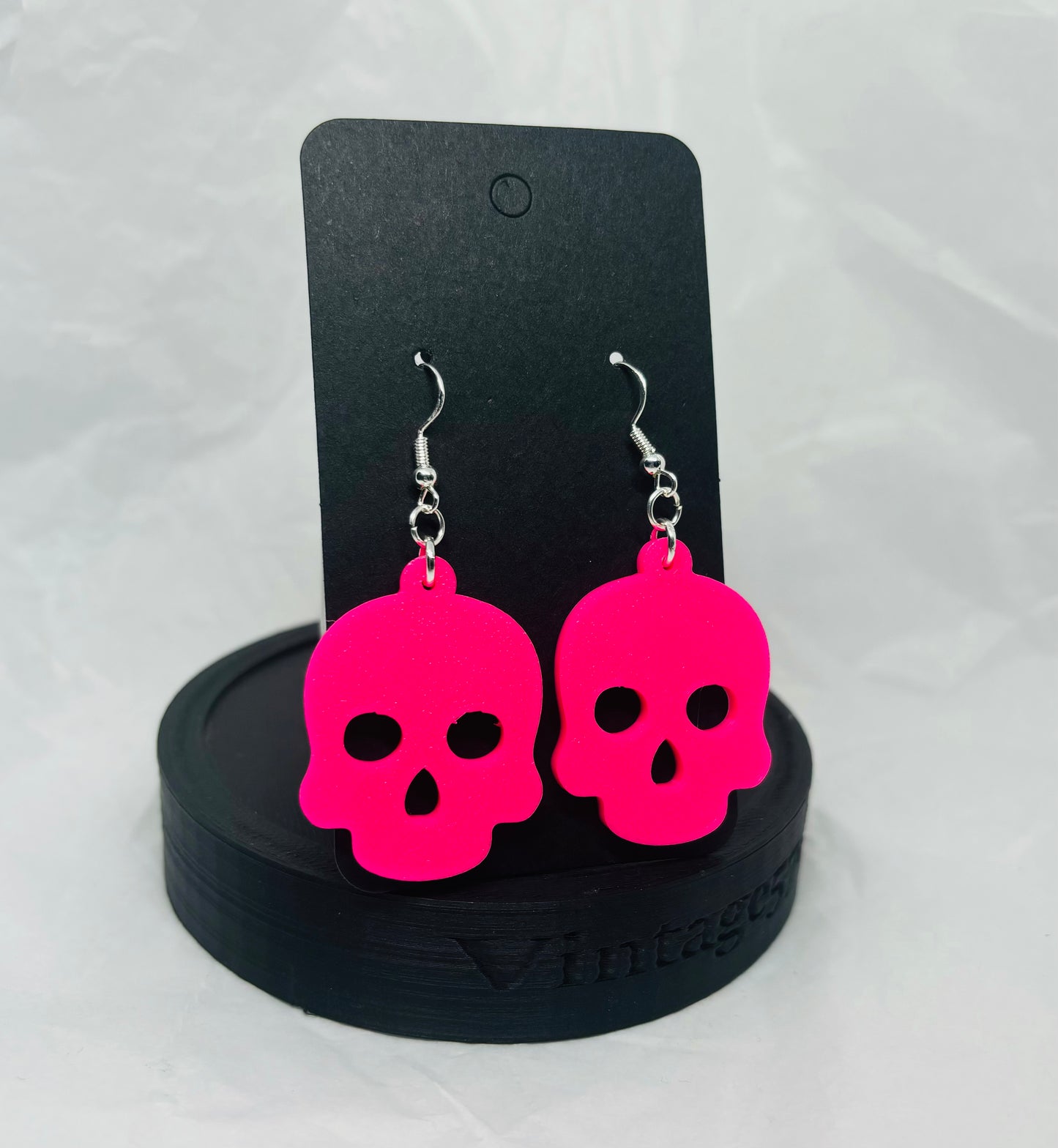 Skull Earrings (Hot Pink)