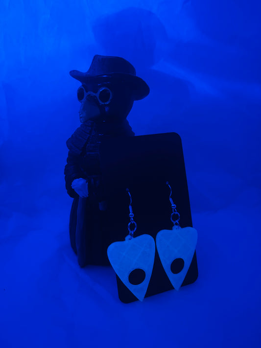 Glowing Planchette Earrings (Blue)