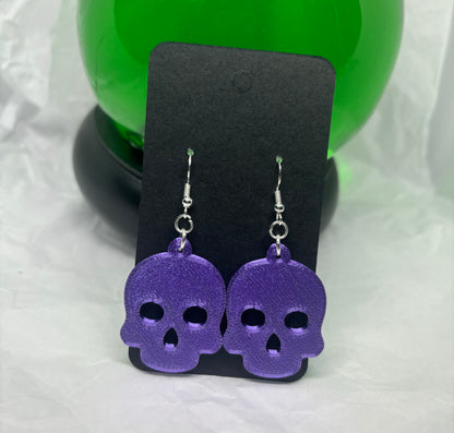 Skull Earrings (Purple)