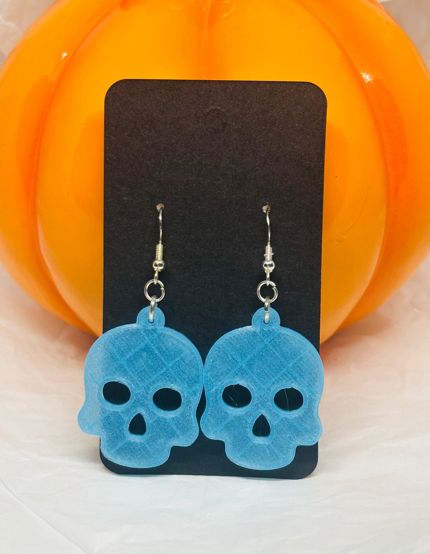 Glowing Skull Earrings (Blue)