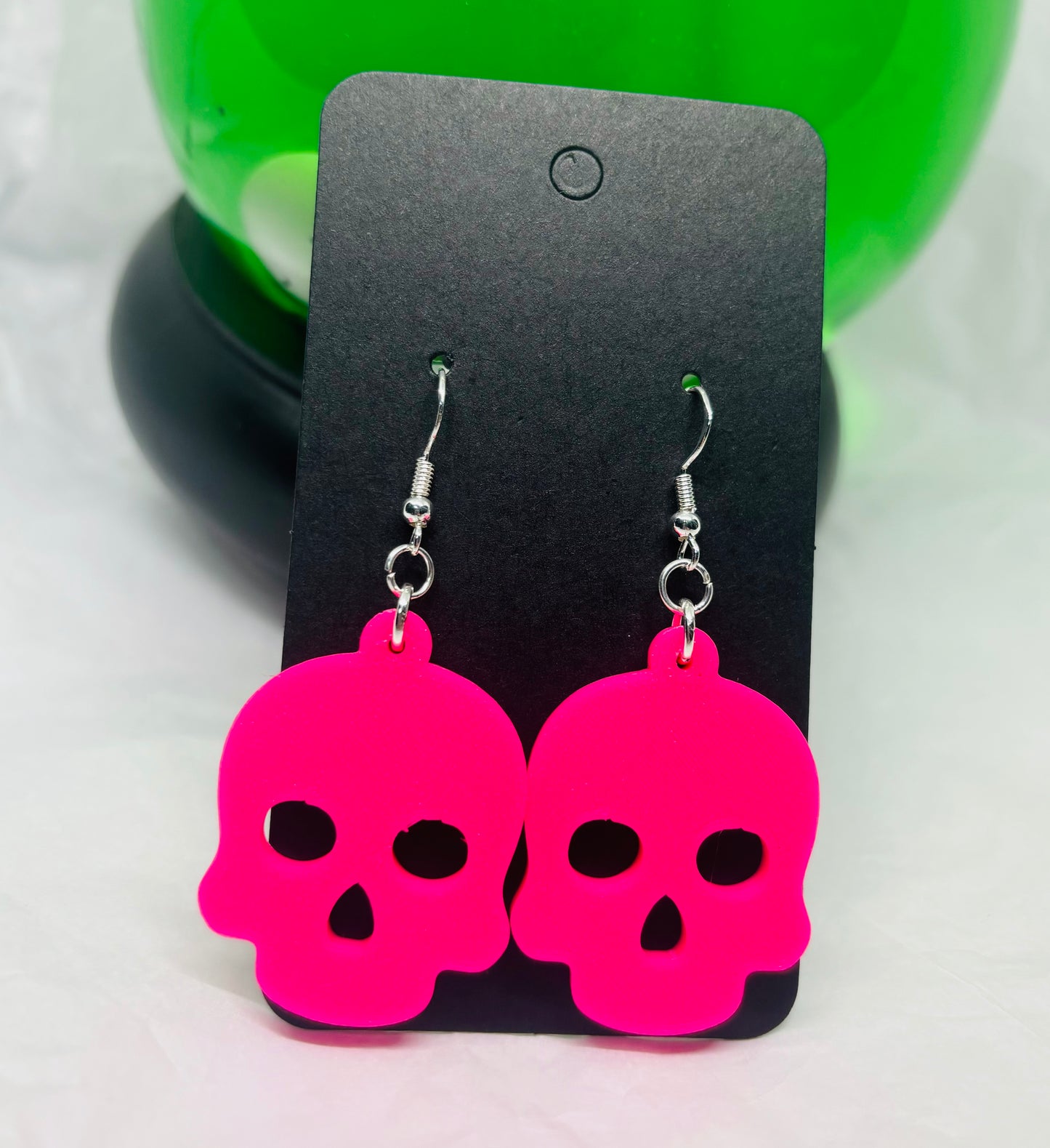 Skull Earrings (Hot Pink)