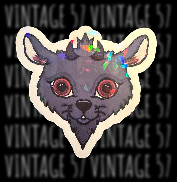 Devilish Goat Sticker (Gray)