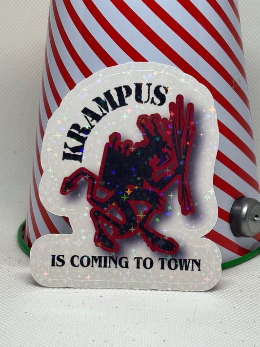 Krampus is Coming to Town Sticker