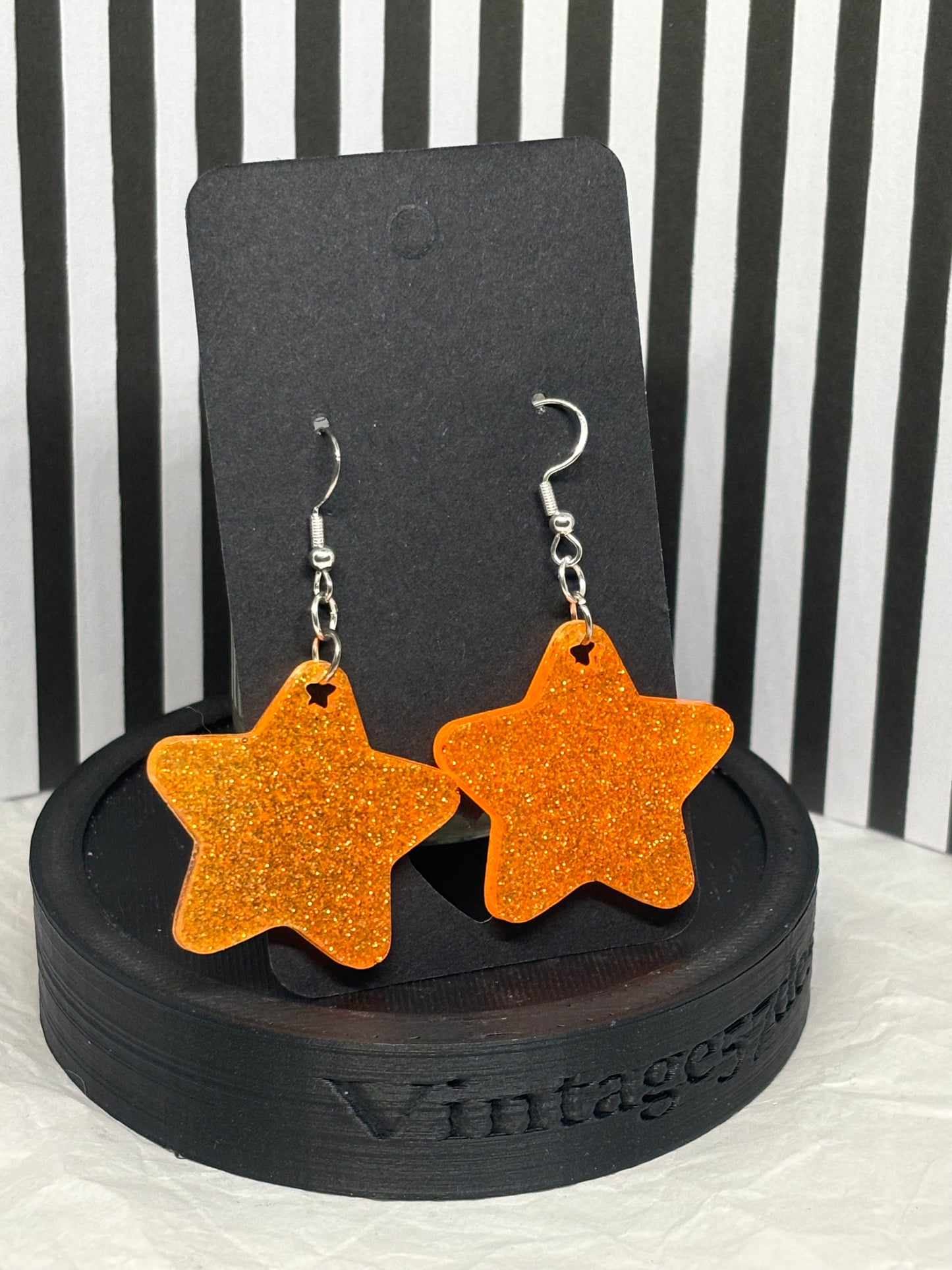 Star Earrings (Orange)