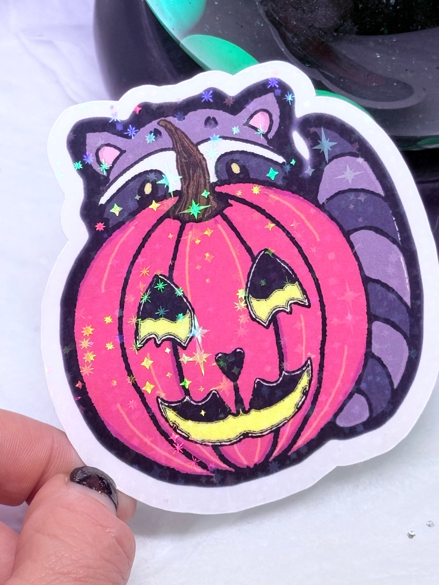 Halloween Trash Panda Sticker